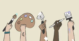Creative art doodle vector DIY artist concept