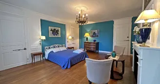 Domaine de Gensignac à Séreilhac en Haute-Vienne (Nouvelle Aquitaine)- chambre bleue canard_39