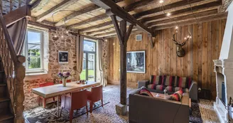 Villa Le Pavillon Grande pièce à vivre avec cheminée