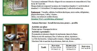 2026 - Fiche chalets