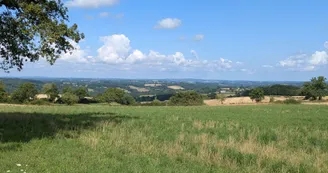 Glanges sentier du Theillaumas vue horizon